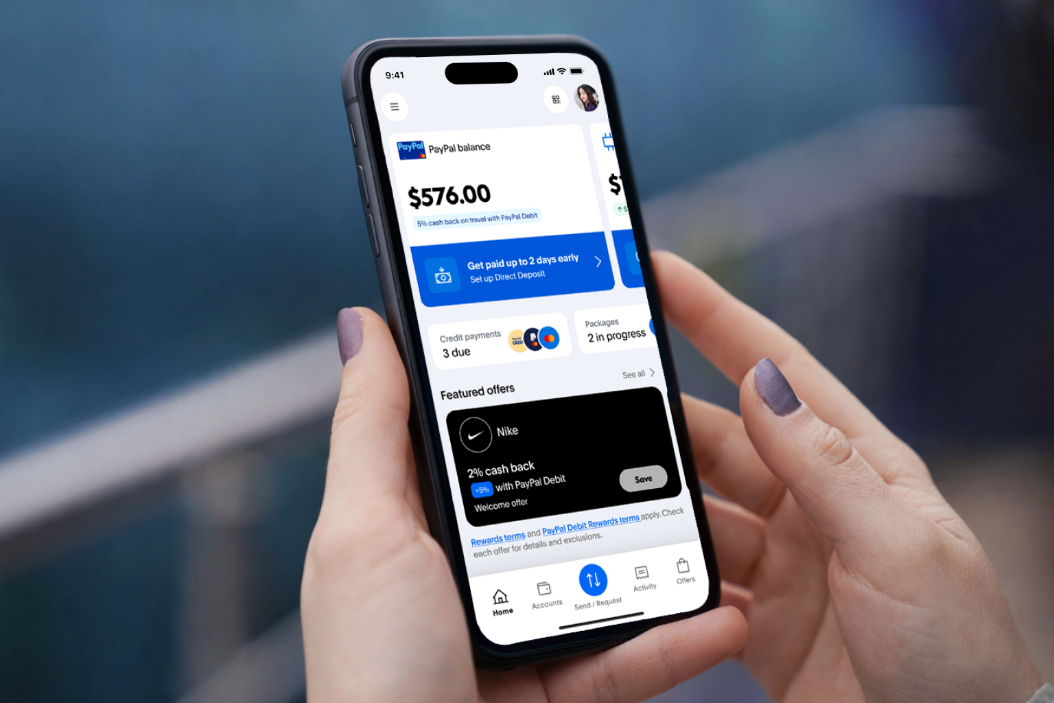 PayPal - Home / Dashboard